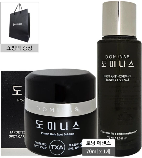 도미나스 도미나 크림 시즌6 트라넥산삼 기미크림 태극제약50g 1개+토닝에센스 70ml 1개+쇼핑백, 도미나스_크림_50g_1개+토닝에센스+쇼핑백1, 1개, 50g - 쿠팡