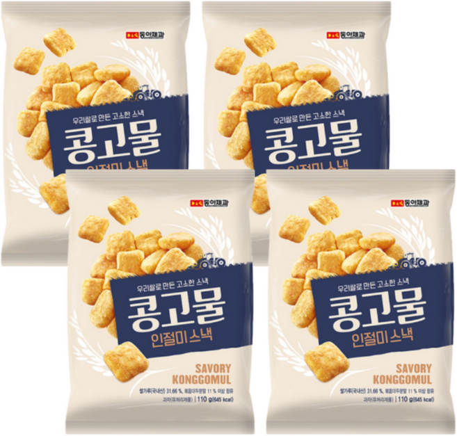 동아제과 콩고물 인절미 스낵, 4개, 110g