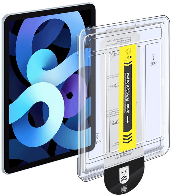 DANYCASE 아이패드 강화유리 보호 먼지 없는 필름 세트, HD 투명도, 1개