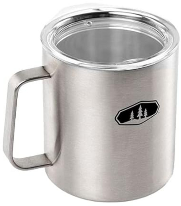 GSI(지에스아이) 머그컵 그레이셔 스테인리스 캠프 컵 15oz 스테인리스 63250, 1개