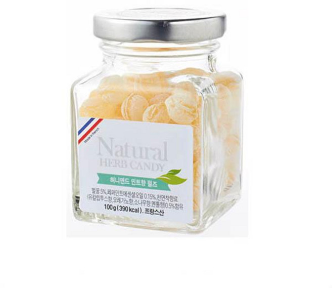 프랑스산 럭셔리 허브캔디 허니앤드 민트 펄즈, 90g, 10개