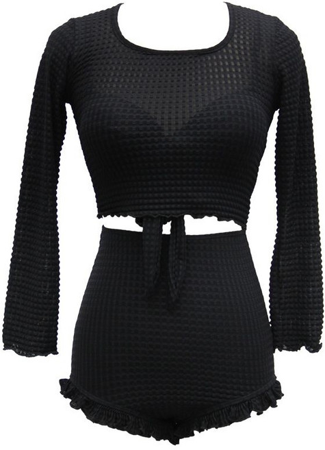 couyor 폴댄스상하의세트 핫한폴웨어 폴댄스웨어세트 폴웨어세트 폴댄스의상 폴댄스복 긴소매+나시+반바지 3종세트, 블랙