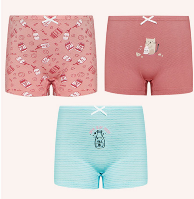 MR키즈 여아용 에어로쿨 밀키 여드로즈 3매입