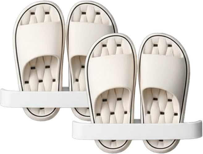 딥포유 물빠짐 EVA 욕실 슬리퍼 화장실 욕실화 세트, 1세트, 화이트+화이트