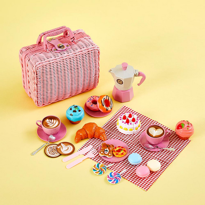 모던하우스 핑크 바스켓 디저트 소꿉놀이 SET 30pcs, 1개, 혼합 색상