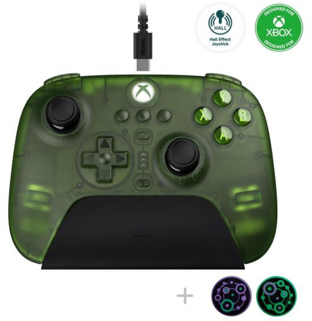 8Bitdo Ultimate 3모드 홀 효과 조이스틱/홀 트리거 컨트롤러 (충전 도크 포함) 유선 (Xbox Series X|S Xbox One) 무선 (Apple Wi, 8Bitdo Ultimate 3모드 홀 효과 조이스틱/
