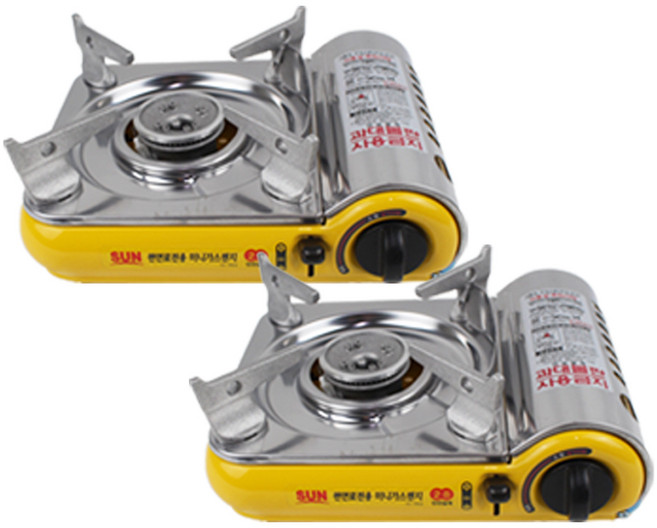 국민연료 썬연료 가스레인지 휴대용 버너, 2개, YI703(미니)