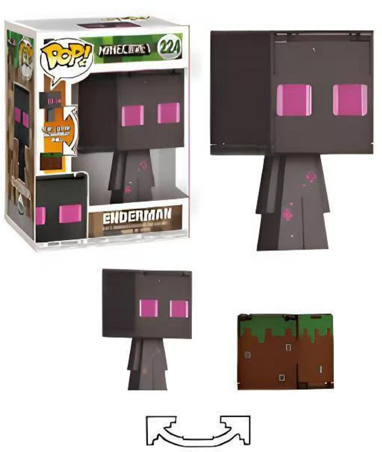 POP! MINECRAFT 二合一翻翻樂公仔套裝, 1個, 大號翻轉末影人