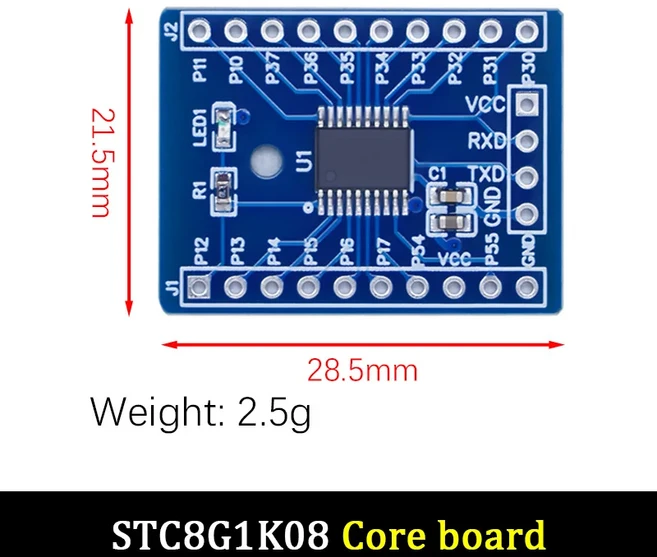 STC8H1K08 core board STC8H1K08-36I-TSSOP20 development demo learning STC8