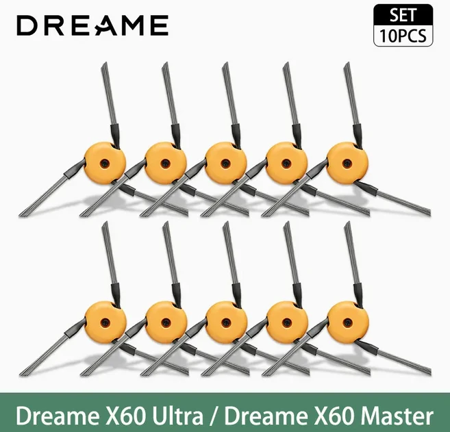 드리미 X60 울트라 마스터 진공청소기 교체 부품 메인 사이드 브러쉬 HEPA 필터 천 먼지 봉투 예비, 07 10 Side Brushs