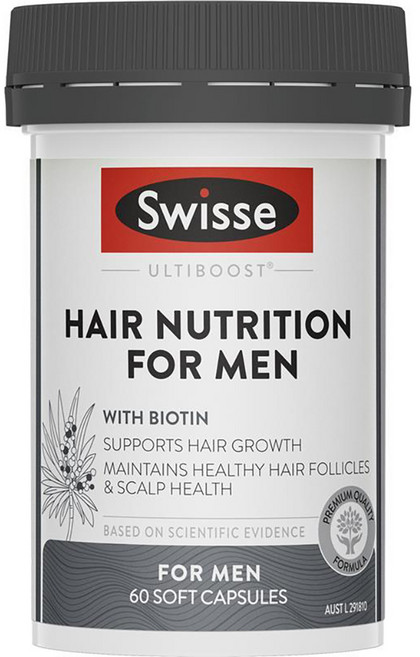 스위스 헤어 영양 남성용 60캡슐, 1개, 60정