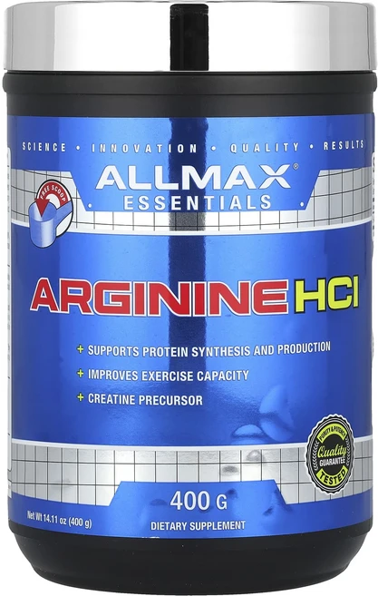 ALLMAX 필수 영양소 아르기닌 HCl 5g 400g(14.11oz), ALLMAX필수영양소아르기닌HCl5g400g1411oz, 400g, 1개 - 쿠팡