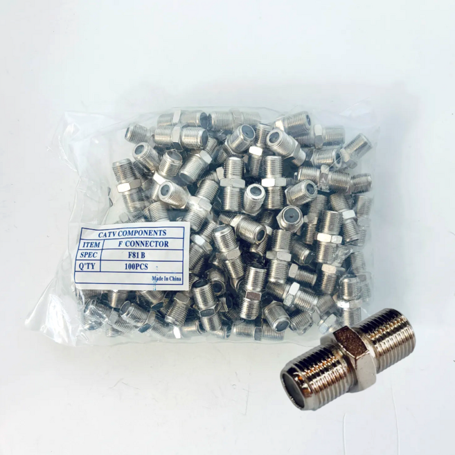 5C 중계기 동축 케이블 연장 100개입 1봉 커넥터 콘넥타 TV선 안테나 잭