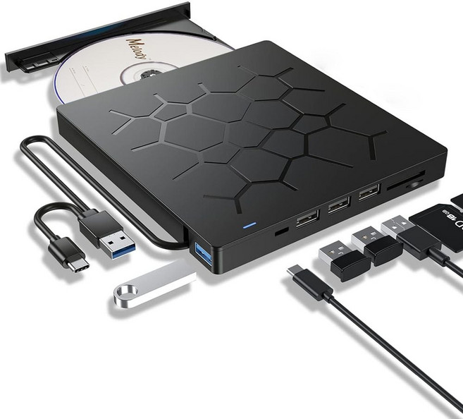 7in1 USB 3.0 A C타입 외장 ODD CD DVD롬 레코더 ED02 bog+24917uj