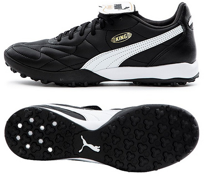 푸마 남성 풋살화 킹 탑 TT 레트로 블랙 검정 107417-01
