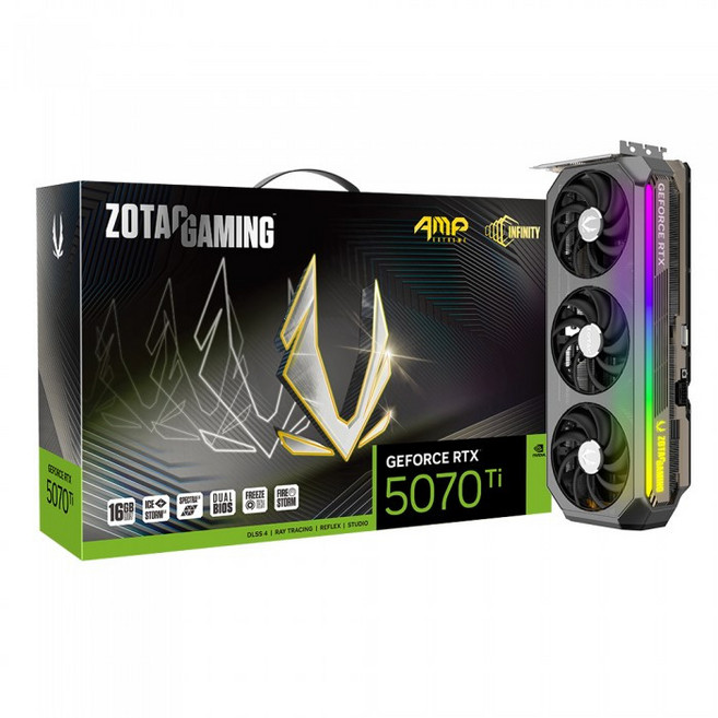ZOTAC GAMING 지포스 RTX 5070 Ti AMP Extreme Infinity D7 16GB