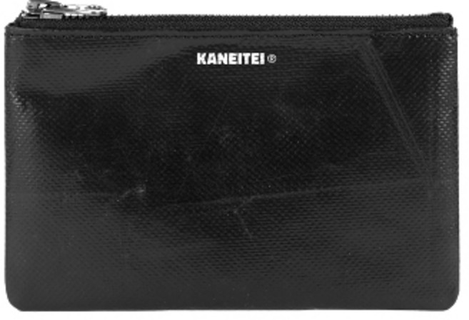 카네이테이 TIGER 플랫 파우치 S (BLACK) / UPCYCLED