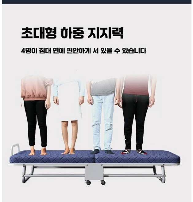 1인용 폴딩 접이식 침대 회사용 낮잠용 간이침대 캠핑침대 188CM, 파란색