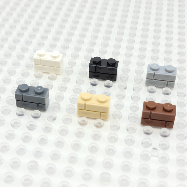 요고요 블록 부품 커스텀 벌크 브릭 블럭 타일 플레이트 100G 소포장 패키지, [벽돌 브릭 1 x 2] 진회색 100G, 1개