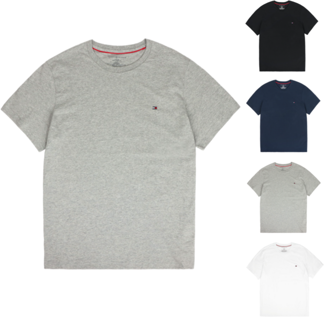 타미힐피거 남성 반팔 데일리 면 티셔츠