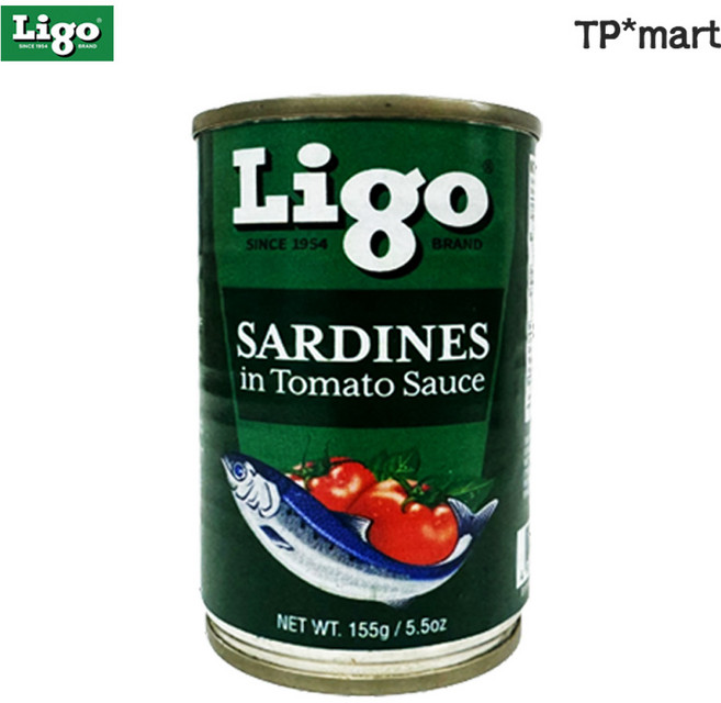 Ligo Sardines in Tomato Sauce 리고 사딘스 토마토 소스, 1개, 155g