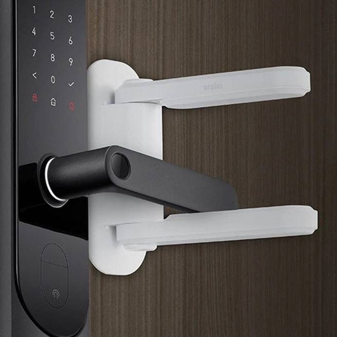 앙플러스 무타공 현관문 안전고리 문고리 잠금장치 걸쇠, 2개, 화이트