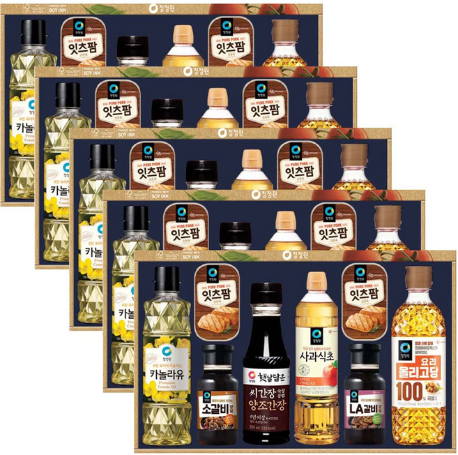 명절선물세트 청정원 스폐셜 H호 (부직포 쇼핑백포함), 5개