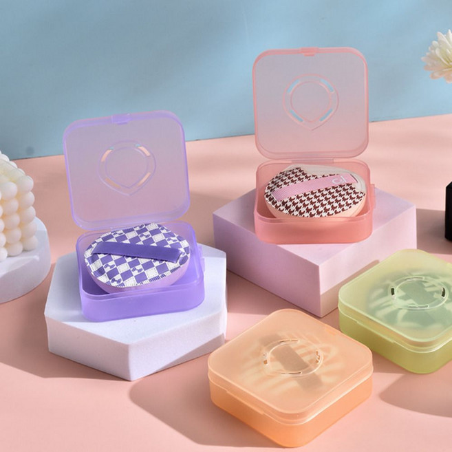 반투명 통기 에어 쿠션 팩트 파우더 퍼프 보관 케이스 byd+9375hq