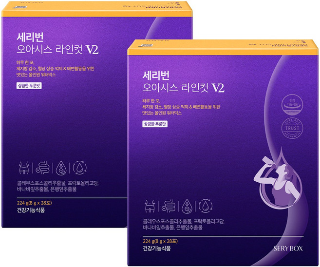 세리박스 세리번 오아시스 라인컷 V2 푸룬맛 28포, 224g, 2개