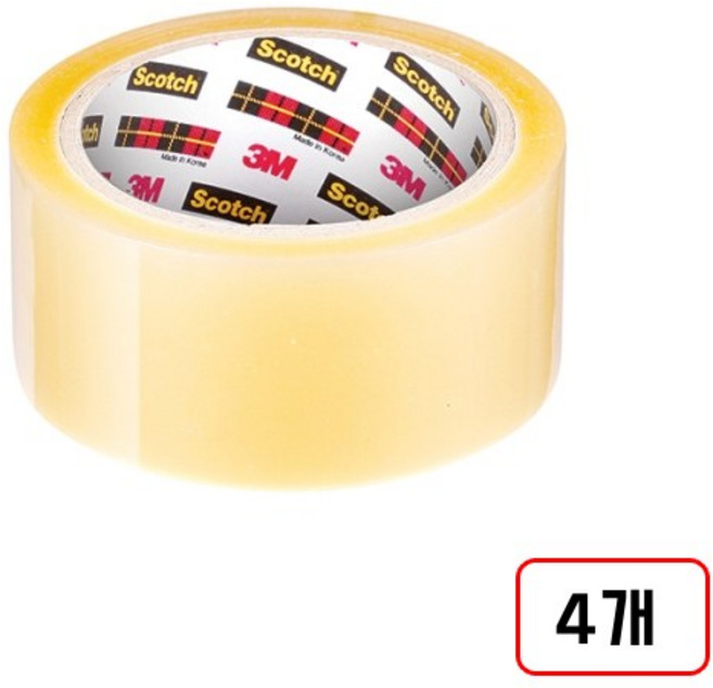 3M)포장용테이프(PK65/48mm), 4개, 투명(48mm*50M/M320163)