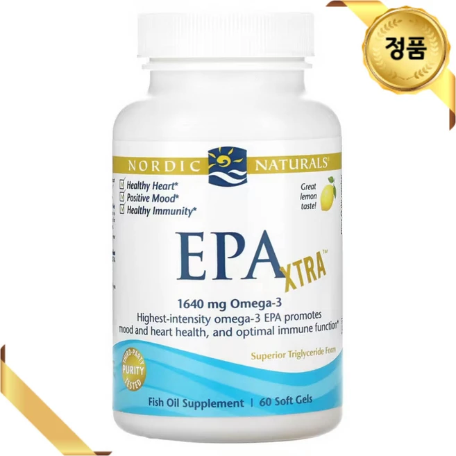 노르딕 내츄럴스 오메가3 820mg 60 소프트젤 레몬맛 피쉬오일, 60정, 1개 - 쿠팡