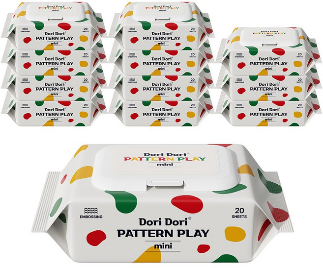 도리도리 패턴플레이 미니 물티슈 20매 12팩