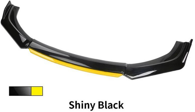 카 앞 범퍼 립 바디 키트 스포일러 스플리터 레드 화이트 섬유 카나드 플라스틱, 6. Shiny Yellow