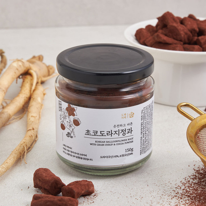 도라지미 국산 초코 도라지 정과 수제 간식 150g, 1개