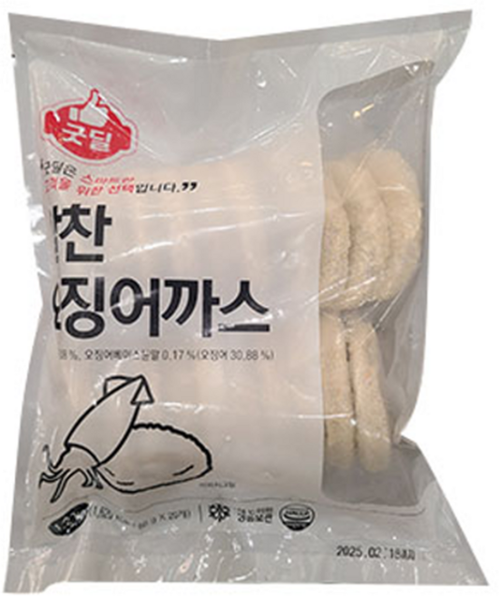 굿딜 오징어까스, 1개, 1.2kg