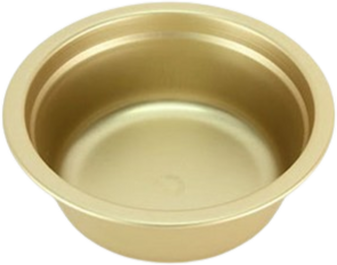 노란 양푼 양은냄비 냄비 양푼 비빔밥 그릇 16cm~30cm, 1개