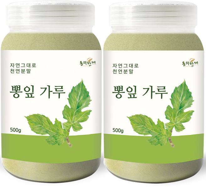 동의한재 100% 국산 뽕잎 가루 분말, 500g, 2개