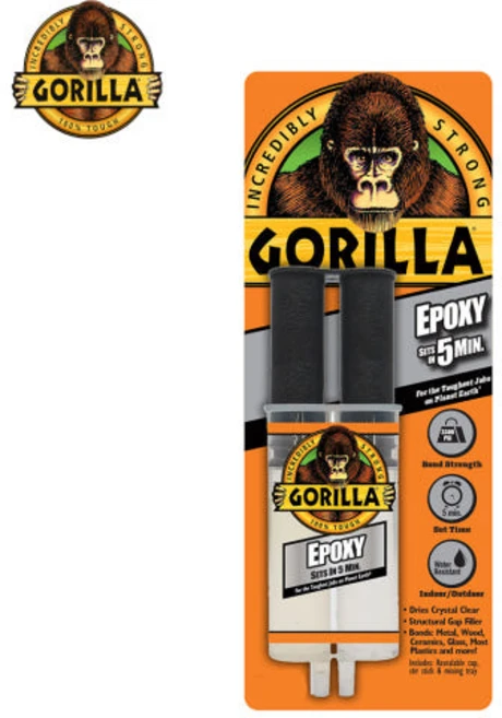코스트킹 고릴라 다용도 주사기 에폭시 접착제 무색 25ML 세라믹수리, 1개 - 쿠팡