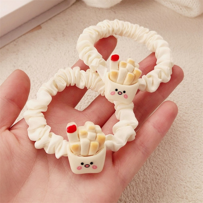 음식머리핀 작은집게핀 앞머리고정핀 감자튀김 체육대회 웃긴