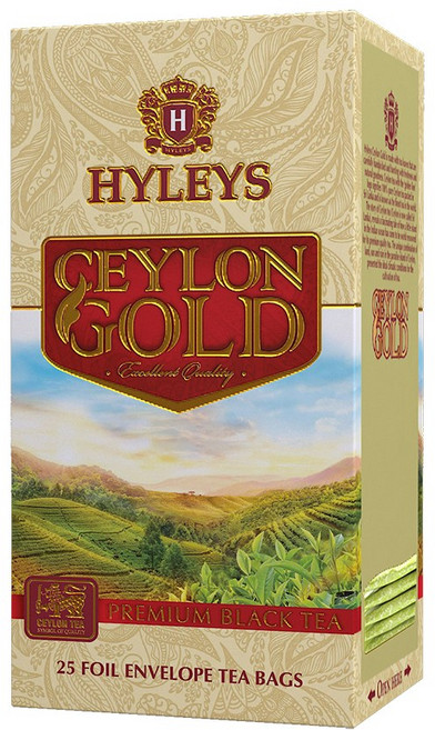 [정식수입] HYLEYS 하일리스 실론골드 홍차 25티백, 1박스, 25개입, 2g