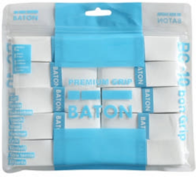 바톤 본 BON BG- 지퍼백 믹스/화이트 개입 배드민턴 테니스 그립 본 BON BG-, 화이트10개입, 1개