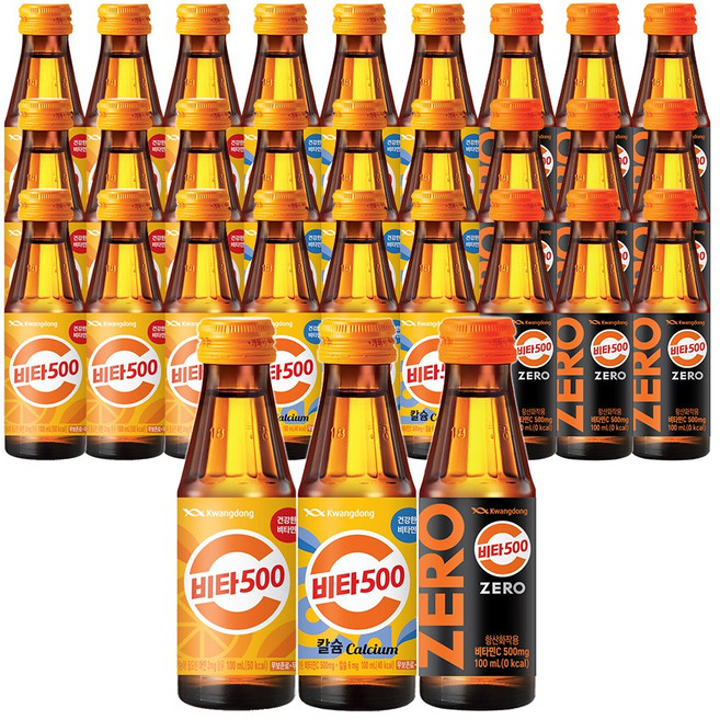 비타500 100ml 오리지널 10병+칼슘 10병+제로 10병 (총 30병), 100ml 30개