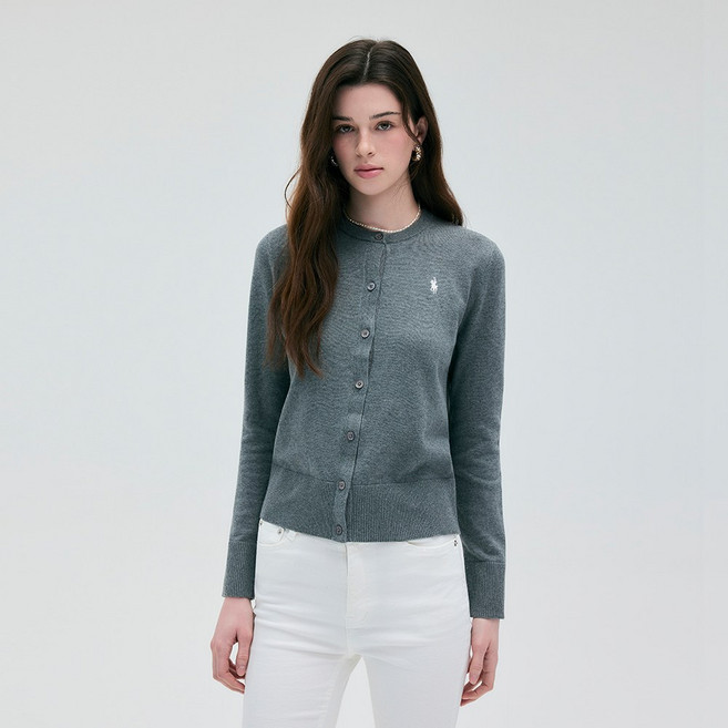 라파클럽 여성용 라운드 니트 가디건