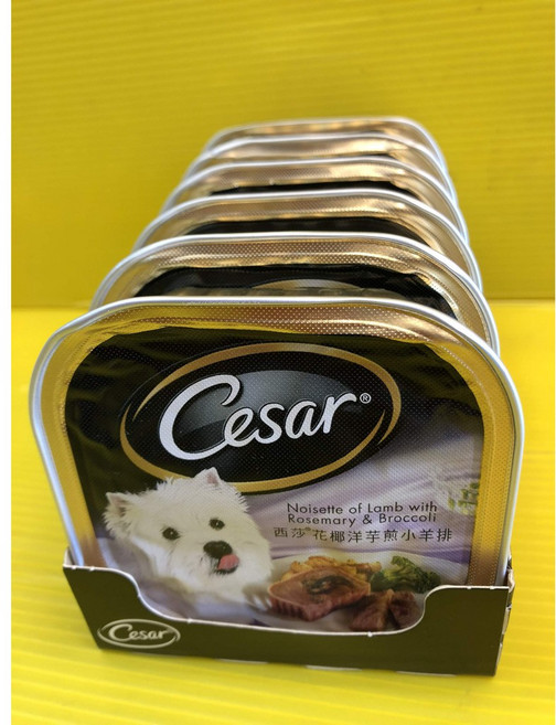 Cesar 西莎 犬狗餐盒罐頭 24罐裝 綜合口味, 1個, 隨機口味快速出貨 24罐