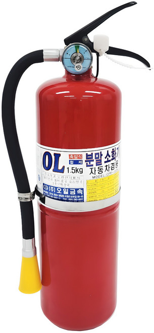 한국소방자재 분말소화기 1.5kg 차량용소화기, 1개