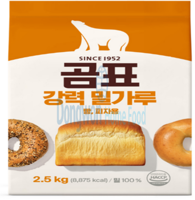 대한제분 곰표 밀가루 박력암소 2.5kg, 3개