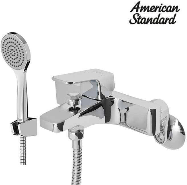 아메리칸스탠다드 큐브P 벽붙이 샤워 욕조 수전 크롬 FB2811, 1개