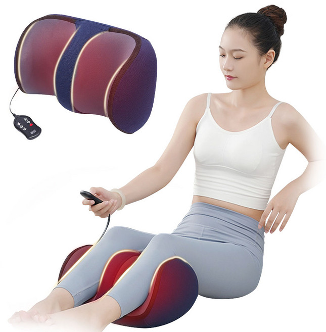 smabat 종아리 안마기 발마사지기 올인원 멀티 다리 마사지기 주무름 온열 3단계 강도 리모컨 포함, blue