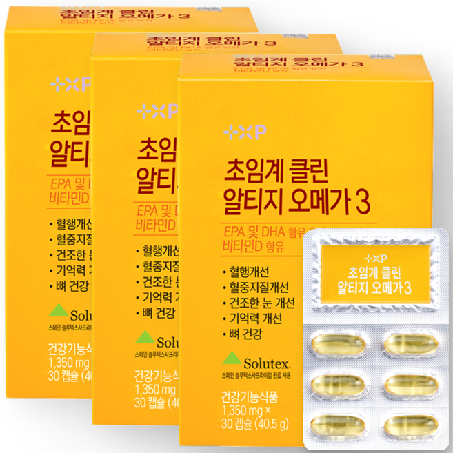 초임계 알티지 오메가3 비타민D 함유, 3세트, 30정