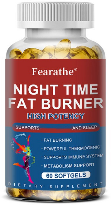 야간 지방 연소 - 수면을 지지하다 신진대사 지방 연소 면역 체계 건강 강화 남성과 여성에게 적합, 60정, 1개